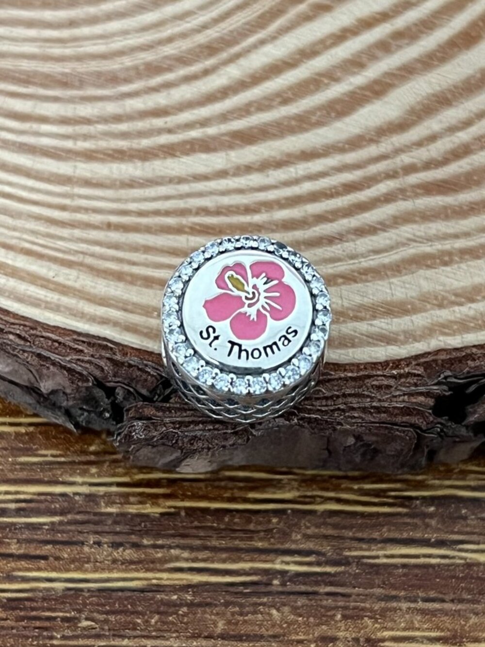 Pandora St Thomas, VI Exclusive Bead Charm S925 Silver Charm